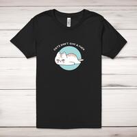 Cats Don’t Give A Fuck Adult T-Shirt – Black, Medium