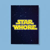 Star Whore Greeting Card – White, A5