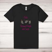 Cats, Because People Are Cunts Adult T-Shirt – Black, XS