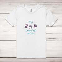 Dogs, Because People Are Dicks Adult T-Shirt – White, Medium