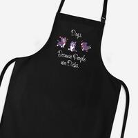 Dogs, Because People Are Dicks Apron – Black, One