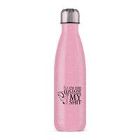 Losing My Shit Water Bottle – Pink Glitter, One