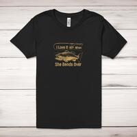 I Love It When She Bends Over Adult T-Shirt – Black, XS