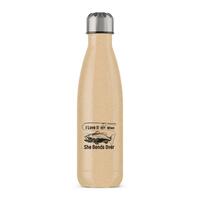 I Love It When She Bends Over Water Bottle – Gold Glitter, One