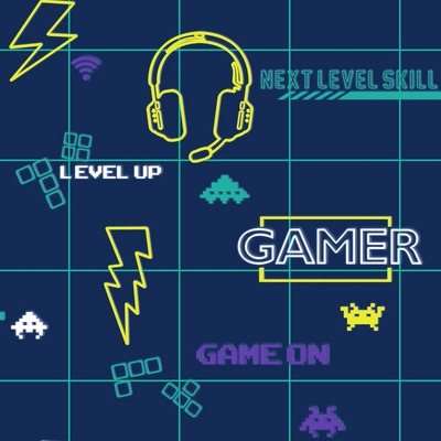 Gamer Wallpaper Navy / Neon Yellow Holden 13310
