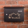 Taylor Letterbox, Black, Personalised