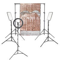 Complete party/photobooth glamorous sequin lighting kit - clearance champagne/silver