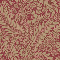 Florence Leaf Wallpaper Red World of Wallpaper 725