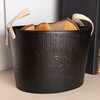 Image of Spruce Large Leather Handled Fireside Wood Bucket