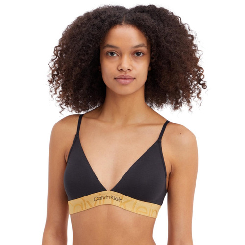 Calvin Klein Embossed Icon Holiday Bralette - Black
