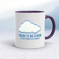 There Is No Cloud Mug – White/Purple, 10oz