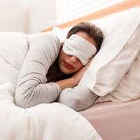 Luxury Anti-Ageing Silk Eye Mask in Silver Grey