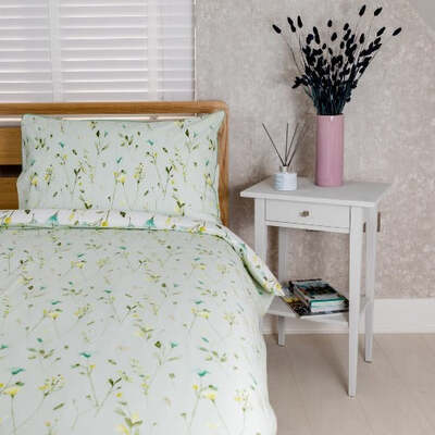 Polycotton Floral Green Reversible - Extra Large Single Duvet Cover Set – The Big Little Duvet Co.