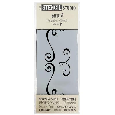 Stencil MiNiS - Swirls Border - 20% off 4+ - Sheet Size 20 x 8 cm
