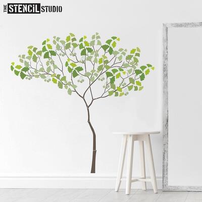 Triangle Tree with Ginko Stencil Pack - Size L-94.4 x 106cm (37x41.7inches)