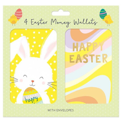 Pack 4 Assorted Easter Money Voucher Gift Cards Wallets