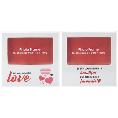 Set Of Two Valentines Photograph Frames To Fit 6"x 4"