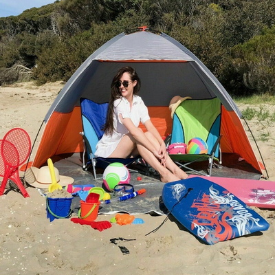 2.1m UV Protected Beach Dome Tent Shelter With Zip Up Door
