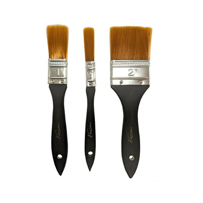 Set of 3 Wooden Handle Professional All Purpose Spalter Brushes