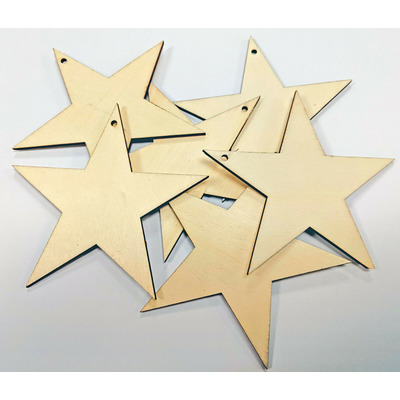 Paint & Decorate Your Own Wooden Stars Christmas Tree Decorations