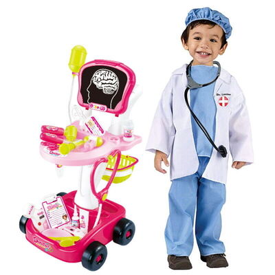 Pink ’Little Doctors & Nurses’ Hospital Medical Cart Playset