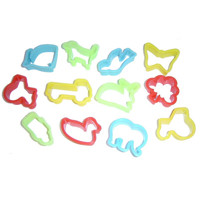 Pack of 12 Animal Shaped Dough Cookie Cutters
