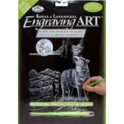 Howling Wolf A4 Silver Scraper Foil Engraving Kit