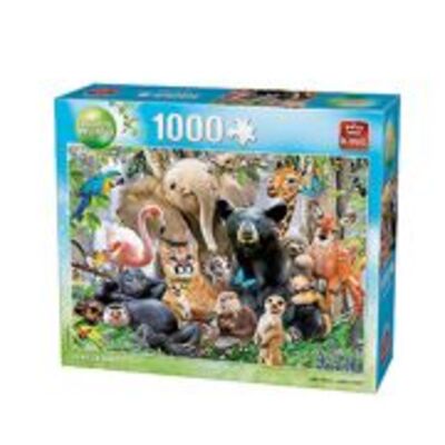 1000 Piece Jigsaw Puzzle ‘Jungle Party’ Safari Wildlife