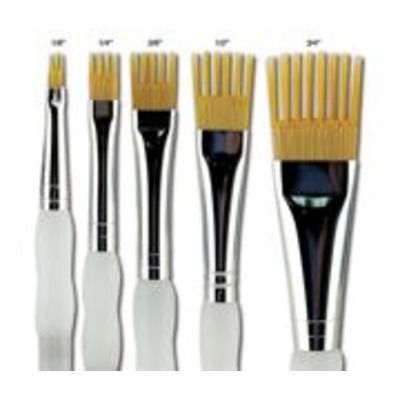 Set Of 5 Artist Aqualon Wisp Watercolour Paint Brushes - Flats