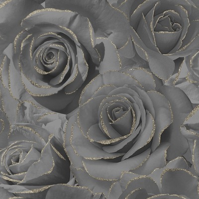 Madison Rose Glitter Wallpaper Black Muriva 139526