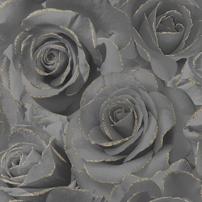 Madison Rose Glitter Wallpaper Black Muriva 139526
