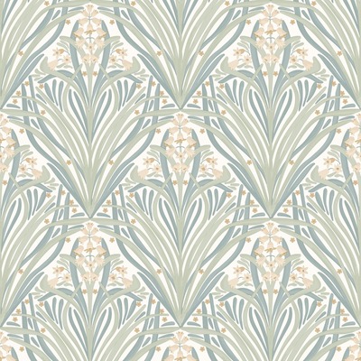 Elegance Bellflower Wallpaper Cream / Sage Muriva M66124