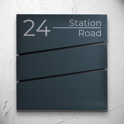 Steel Letterbox - The Statement M - Anthracite Grey - Personalised
