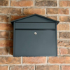 Image of Steel Letterbox in Anthracite Grey - The Cadiz