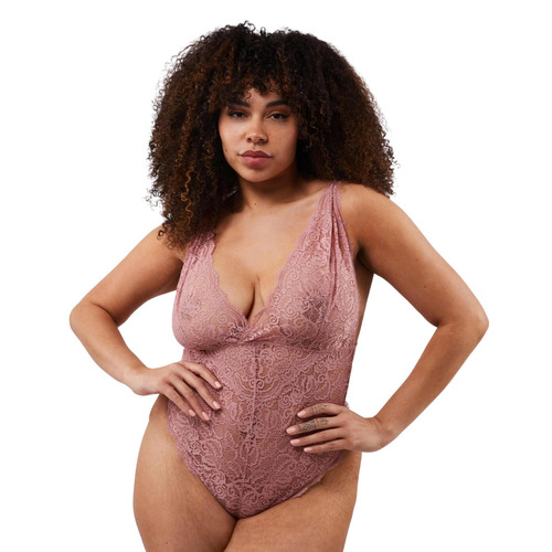 Wolf & Whistle Ariana Bodysuit - Ash Rose