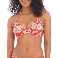 Image of Freya Hibiscus Beach Halterneck Bikini Top