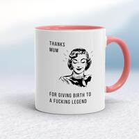 Thanks Mum Mug – White/Pink, 10oz