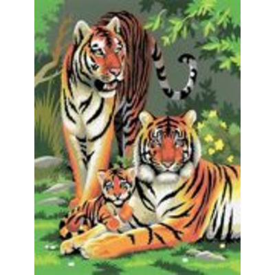 A4 Painting By Numbers Kit - Tigers Age Pjs27