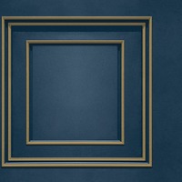 Image of Forbidden Fruit Panel Wallpaper Navy Blue / Gold World of Wallpaper 39007