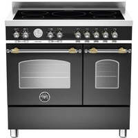 Image of Bertazzoni HER905IMFEDNET Heritage 90cm Range Cooker Twin Oven Induction - Matt Black * * EXCLUSIVE CLEARANCE OFFER * *