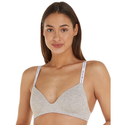 Tommy Hilfiger TH Icon 2.0 Lightly Lined Triangle Bra - Light Grey Heather - XS - 8

