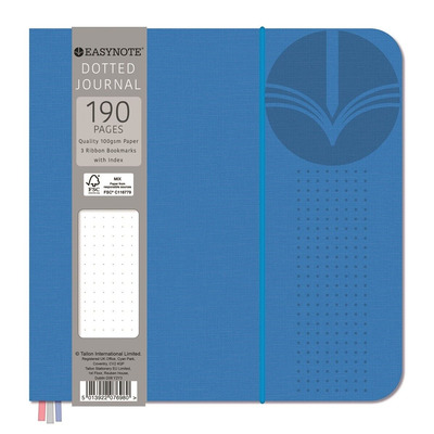190 Page Easynote Luxury Square Dotted Journal Notebook - TURQUOISE BLUE