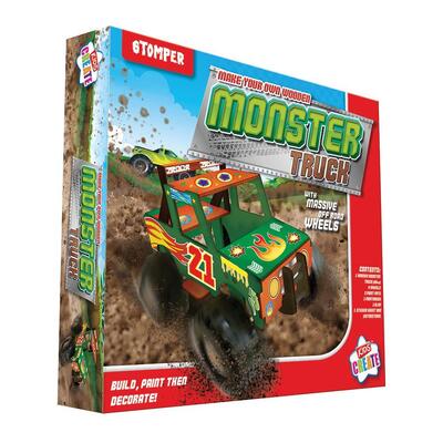 Make & Paint Your Own Wooden Monster Truck Craft Set
