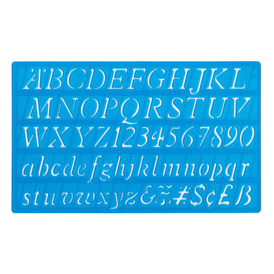 Italic Type Alphabet Lettering 20mm Letters & Numbers Stencil