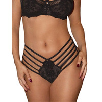 Image of Pour Moi Statement Strapped Brief 19203 Black 19203 Black