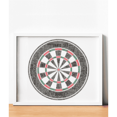 Personalised Dartboard Word Art Picture Frame