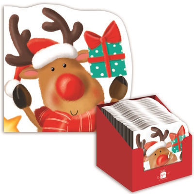 Pack of 20 Christmas Rudolph Reindeer Paper Napkins Serviettes