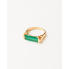 Astra deco ring with green onyx - gold vermeil - N at Carousel Jewels