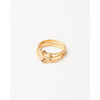 Gold vermeil circular multi-stone stacking ring trio - M at Carousel Jewels