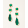 Twilight statement earrings with green onyx and crystals at Carousel Jewels